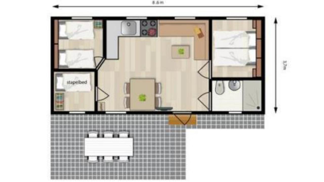 Stacaravan 6 Persoons - Camping Le Soustran Neuvic  ห้อง รูปภาพ